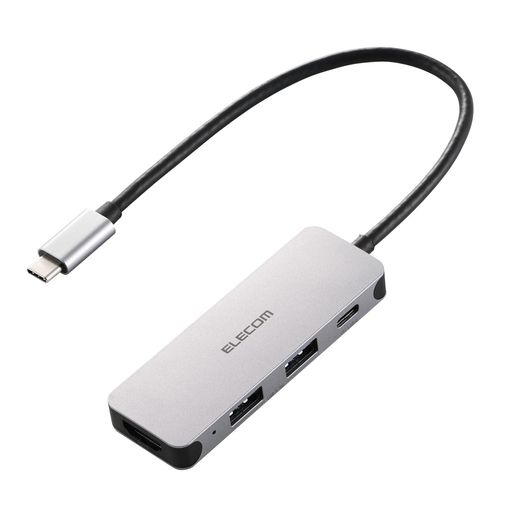 USB Type-C(TM)プラグでパソコンに接続し、スリムながら高精細な映像出力・大容量データの高速転送・USB Power Delivery対応充電と必要な機能を備えた、4ポート搭載のドッキングステーションです。 USB 5Gbps(USB3.2(Gen1))対応によりHi-Speed USB(USB2.0)の約10倍の速度で、書類・写真などの大容量データの高速転送ができます。 ※USB 5Gbpsでご使用になるには、機器側がUSB 5Gbps対応である必要があります。 接続デバイス間で生じやすい相性問題を最小限に抑え、スムーズな操作体験を提供。送受信信号の認証試験にもとづく計測のもと、パソコンとドッキングステーション間で通信するデータ品質を安定させる設計です。 USB-Aポートx2を搭載。マウスやキーボード、USBメモリなどをこの1台にまとめて接続できます。