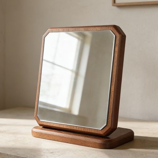 メイク 【商品仕様】 内容:卓上メイクミラー 1個。カラー:ホワイト。サイズ:約17.5x22x9cm。重量:約790g。素材:MDF(中密度繊維板)+無垢材。モニター環境により、色味が実物と異なる場合があります。