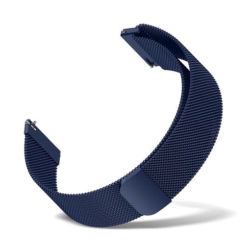 [MOSFOIL] バンド 18MM 20MM 22MM 時計バンド ステンレス製 磁気バックル付き 交換ベルト 交換バンド 時計ストラップ マグネット式 サイズ調節可能 皮膚にやさしい 軽量 柔らかい 金属バット 交換バンド (18MM、ブルー)