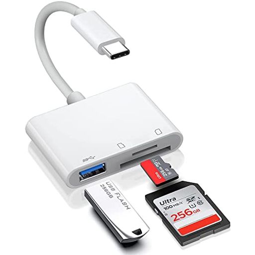 カードリーダー3in1Type-CメモリカードリーダーTFUSBカメラアダプタ変換アダプタ0TG機能多機能データ転送設定不要双方向高速データ転送写真/ビデオ/ファイル/キーボード(2.0)