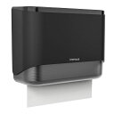 interhasa!ペーパータオルディスペンサーウォールマウント、接着剤、ドリルやネジ不要のインストールマルチフォールド/三つ折り/cフォールド商用ペーパータオルディスペンサーバスルー…