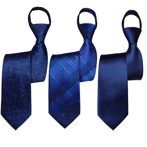 [NASEBEMU]ネクタイワンタッチメンズ3秒装着3本セット結ばない簡単ジッパー式入学式成人式卒業式就職結..