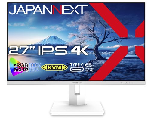 JAPANNEXT27インチモニター4KUHD3840x2160解像度IPSディスプレイ(KVM/HDMI/USB-C給電(65W)/