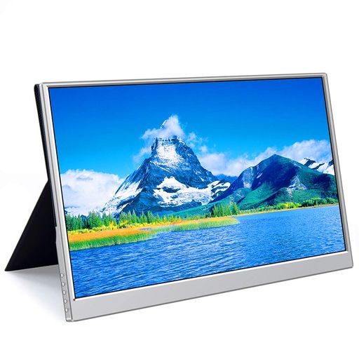 VIEWNICO 15.6インチモバイルモニター 1920*1080解像度 IPSタッチパネル モバイルディスプレイ 薄型 軽量 テレワーク 在宅 USB TYPE-C/MINI HDMI入力対応 スタンドカバー PSE認証済み