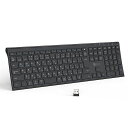 ICLEVERキーボードワイヤレスキーボード無線2.4G(レシーバー付属)日本語JIS配列薄型USB-C充電式フルキーボードテンキー付き静音ウルトラスリムパンタグラフパソコンPC用WINDOWS対応オフィス自宅最適(2)