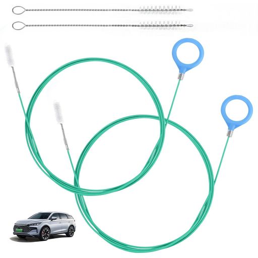 LEONTOOLドレンホースクリーナー車用排水クリーニングブラシ細長い曲がる柔らかい長さ3M2本セットワイ..