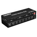 HDMI2.0マトリックススイッチ6入力2出力セレクタースプリッターHDMI2.0切替器分配器HDMIMatrix6x2+音声分離(光デジタル・3.5mmステレオミニ音声出力)HDMI2.0HDCP2.3RGB