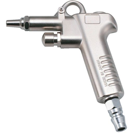 ノズル長さ(mm):24 ノズル口径(mm):2 ノズル取付口:G1/8 エア取付口:1/4プラグ 全長(mm):110 質量(g):205