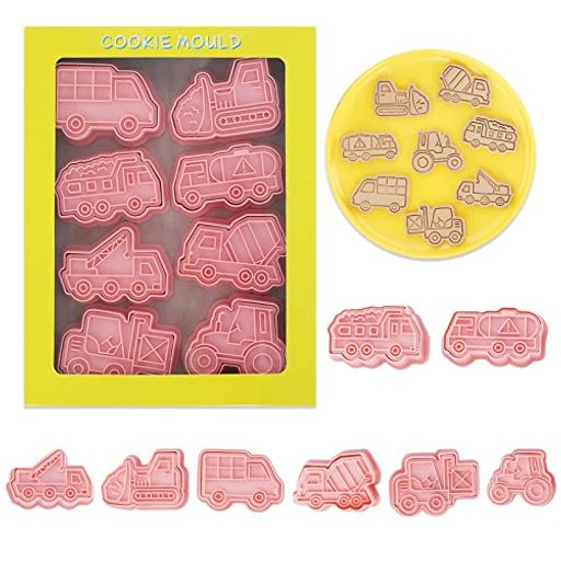 BREYLEE乗り物C型8個セットMerryChristmasサンタヘッド製菓道具キッチン製菓用品プレスタイプキッチン..