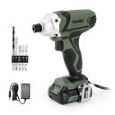 KREBS(クレブス)インパクトドライバー10.8V充電式小型軽量約1.1kg2000mAhバッテリー&充電器付LEDライト付細握り最大トルク120N·...