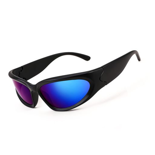 Sunglasses - [FEISEDY]サングラスメンズY2K人気スポーツサングラスウェリントンフレーム釣り運転ドライブサングラスミラーレンズB2951