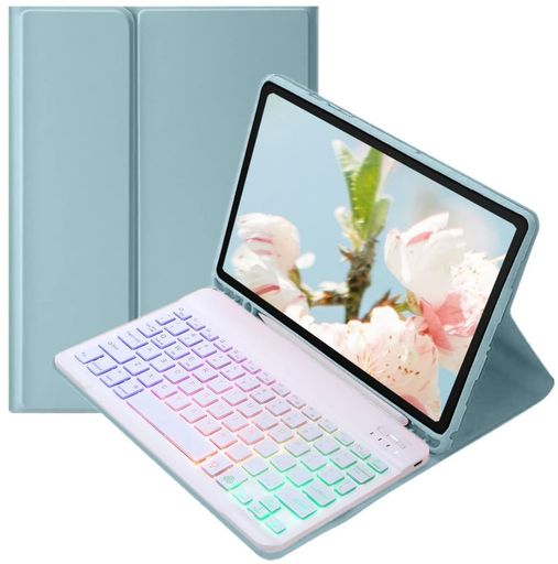 Disonbeirカラフルバックライト付き対応iPad9.7インチiPad第6/5世代AirAir2iPadPro9.7キーボードケースお洒落可愛いバックライトキーボードケースマグネット分離式光る学生