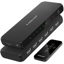 HDMI切替器リモコン付き5入力1出力4K@60HZHDMI切り替え器セレクタースイッチャー3入力1出力4K&2K1080P@60HZHDCP2.2/HDMI2.0HDR3D対応自動切り替えHDMI分配器