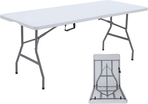 NIANTONG 折りたたみテーブル ワークテーブル 幅152cm 耐荷重140kg 多機能 アウト...