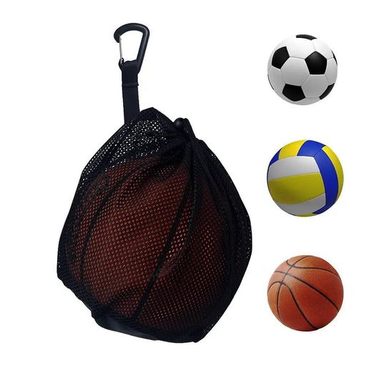 XINSHEYEボールネットクリップ付きバレーボールメッシュバッグネット多機能収納バッグスポーツ用品メッ..