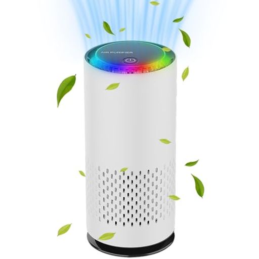 【新登場】車載空気清浄機小型空気清浄機車卓上ミニ1000万マイナスイオン活性炭フィルターイオン発生器800mAh大容量バッテリーUSB充電式七色LEDライト搭載軽量静音アロマ対応ホコリPM2.5花…