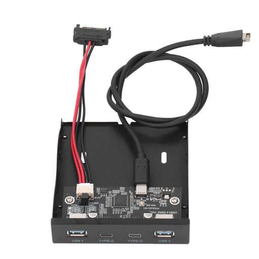 Rakuten - 3.5インチフロントパネルUSBCハブ、USB3.2Gen2ハブ、10Gbps4ポートフロッピードライブベイ19ピン-TypeCフロントパネル、10112003のサポート、LINUXシステム用
