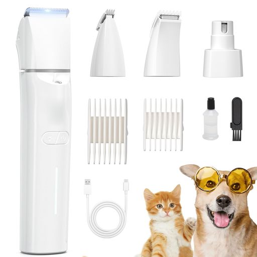 犬用バリカン【LED独立スイッチ+猫おもちゃ機能】犬バリカン猫バリカンペット用バリカン猫運動不足解消USB式電動バリカン小型ペットグルーミングセットプロ用足裏耳裏顔回りお尻2段階…