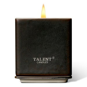 TALENTCANDLES陶器四角杯アロマキャンドル大豆ワックスキャンドル約30時間ジャーキャンドル手作りの品質プレゼント(SantalNoir)