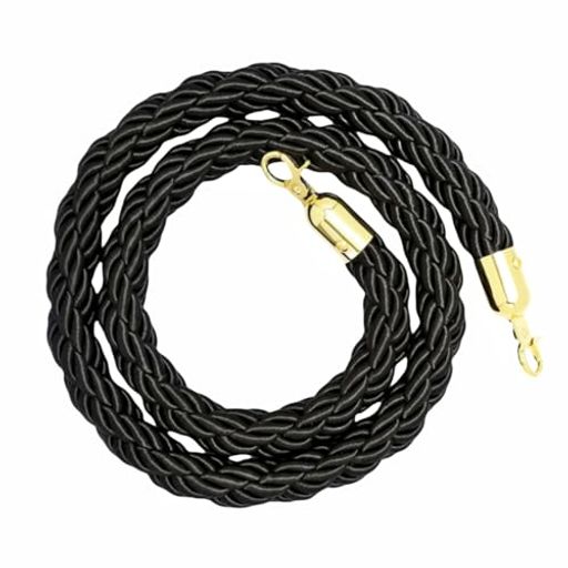 ILLIDANロープパーテーションポールロープ1.5m1本ナスカンフック行列整理ポール行列仕切りポールホテル銀行空港アミューズメントパーク編み込みタイプ空港展覧会店舗用品イベント群衆制…