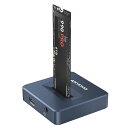 NVMeエンクロージャPCIeM.2SSDボックスUSB3.1高性能NVMEソリッドステートハードディスクケースHDDエンクロージャM.2M-KeySSD、USB-CアダプタおよびUSB3.1ケーブル付き(2)