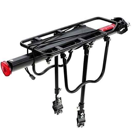 MOCOYEE自転車荷台キャリア後付け荷物台耐荷重50KG伸縮自由軽量着脱式取り付け簡単アルミニウム合金素材反射板付きリアキャリア黒日本語説明書付き