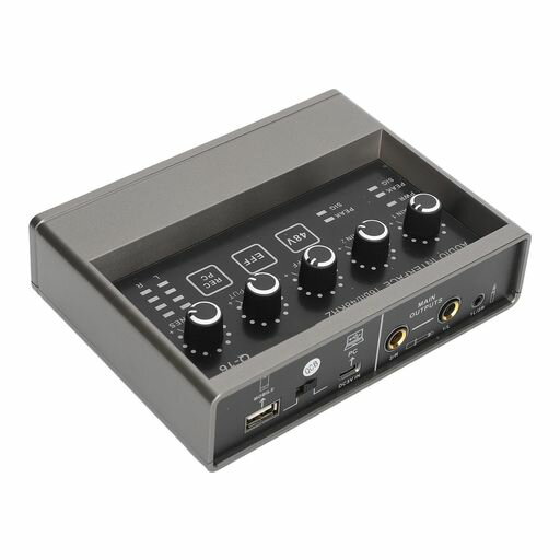 Mixer - サウンドカードミキサー、DSPリバーブ48VライブサウンドカードUSBタイプCOTGロスレス伝送ボイスミキサーオーディオミキサー、コンピュータスマートフォン歌楽器ライブブロードキャスト用