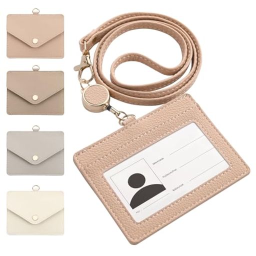 YeepanパスケースIDカードホルダー定期入れ伸縮リール式首掛けネックストラップ付idケース社員証ネームホルダー首掛け名札ケースidカードホルダーおしゃれネームカード社員証リールパス…