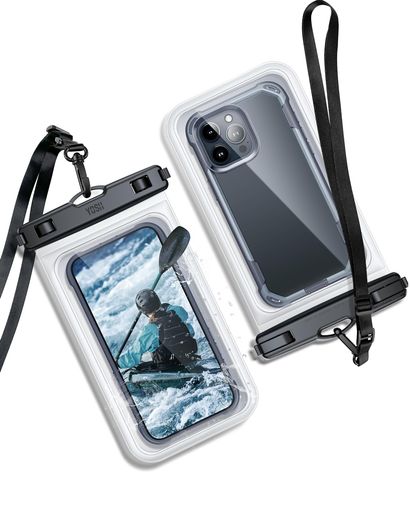 YOSH 大きめ スマホ防水ケース 9インチ対応 大容量 2枚セット ケースのまま 首かけ タッチ操作 顔認証 防水ケース 大きめ 防水スマホケース IPX8認定 お風呂用 水中 撮影 海釣りシュノーケリング 風呂 海 プール 釣り 雨 潜水 水泳 雪