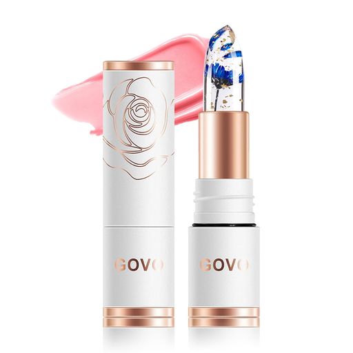 WIRWODY Lip Tint Flower Jelly - Warm-sensitive color change, long-lasting moisture and shine, clear lip tint with flower petals, moisturizing care, 2 colors, 01 #BlueRose