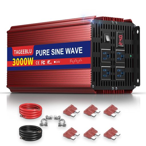 【3000W 24V 純粋正弦波インバーター/6000W ピーク出力】先進の純粋正弦波技術を採用し、電子機器や家庭用家電製品に安定した高品質な電流を効率的に変換します。純粋正弦波技術を使用することで、改変正弦波技術と比較して40dB未満の静音性を実現し、快適な静かな環境を提供的同時に、電子機器の起動時にもスムーズな動作を保証します。 【24Vシステム】24Vシステムは同じ出力でより少ない電流を消費するため、配線の過熱リスクを低減し、長距離でのエネルギー消費を削減します。小型で軽量なインバーターは、携帯性、省スペース、柔軟な設置、持ち運びの容易さにおいて明らかな利点があります。 【92%のエネルギー効率】高品質でクリアな電力出力を提供し、機器の干渉とエネルギーの無駄を削減し、さまざまな基準を満たします 【機器保護】内蔵のスマートチップと7つの強力な保護機能により、インバーターはより信頼性の高い電力変換を実現し、さまざまな動作条件下で負荷機器の安全性を保護します。これにより、偶然の故障や損傷のリスクを軽減し、インバーター本体と接続された機器の両方を保護します。