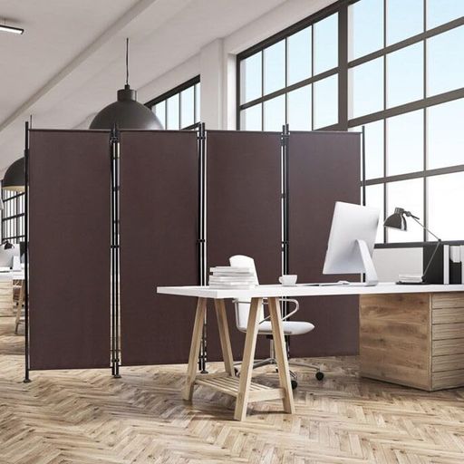 4連パーテーション間仕切り高さ173cm幅220cm布タイプ目隠しスクリーン屏風(CF)