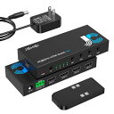 【4K安定版】JCHICIHDMI切り替え器4入力1出力4K@60HZ/2K@120HZ/1080P@240HZHDMI2.0切替器セレクターリモコン付きHDCP2.2/HDMI2.0HDR3D対応選べる自動・手動切替機能