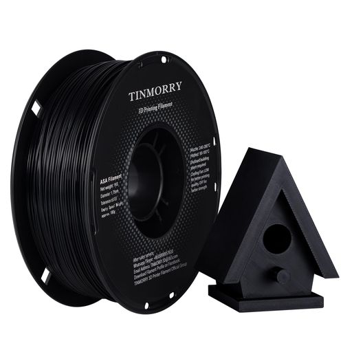 ASAフィラメント1.75mm、TINMORRY高UV&耐熱3Dプリンティングフィラメント、耐久性と強靭性、Bambu密閉..