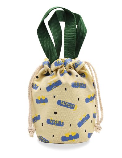 BEADYスープジャー入れポーチスープポットフードコンテナーカバーアルファベットスタイルカーキ色