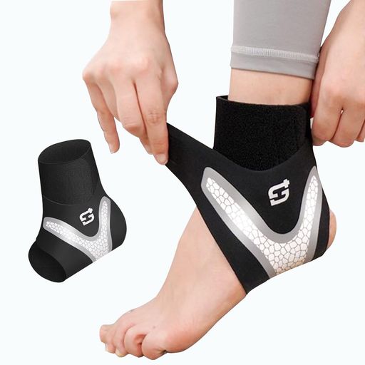 足首サポーター固定薄型通気性材質足サポーターアキレス腱サポーターかかとサポーター踵サポートランニング登山スポーツ用通勤立ち仕事日常用男女兼用(左)
