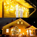 DALUGO LED イルミネーションライト つららライト ストリングライト 屋外 防水 200球 6.5M イルミネーション クリスマス 飾り アイシクルライト 8点灯モード 記憶機能 タイマー機能 ツララ ガーランドライト 氷柱