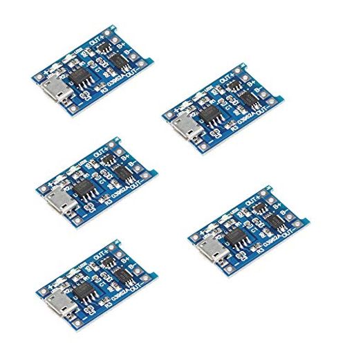 入力電圧:5V 最大のチャージ電流:1000mA バッテリー過充電保護電圧:2.5V チャージカットオフ電圧:4.2 V プラスマイナス1% ボードサイズ:2.6x1.7cm