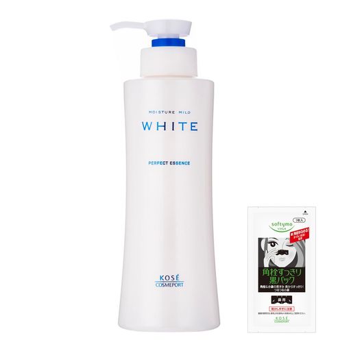 Rakuten - 【医薬部外品】モイスチュアマイルドホワイトKOSEパーフェクトエッセンスオールインワン230ml++鼻用角栓パック1枚おまけ付