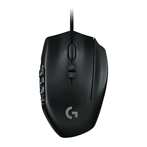 LOGICOOL G ゲーミングマウス G600T 有線 ゲーミング マウス USB 接続 LIGHTSYNC RGB MMO ゲーム向け 多ボタン 20個 プログラムボタン PC WINDOWS MAC ブラック PC WINDOW MAC G600