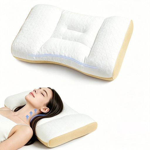 COZYNOVA 枕 深い眠り枕 首が痛くならない 人気 まくら 安眠枕 低反発 高反発 快眠枕 仰向け・横向き・うつ伏せ 安眠枕 快眠枕 寝心地アップ ラクラク 60x40cm (ベージュ)
