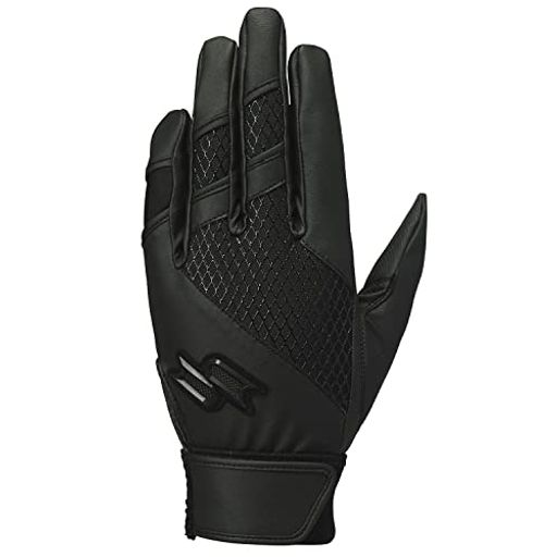 SSK(エスエスケイ)野球バッティング手袋高校野球対応両手EBG3003WブラックL