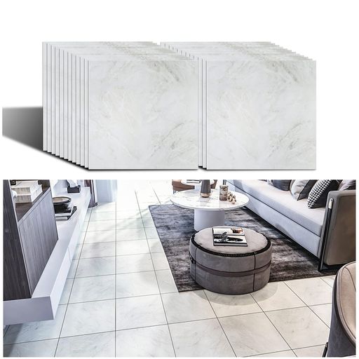 VEELIKEフロアタイル大理石シートグレーフロアシート床タイルフローリングシートリメイクシートマット..