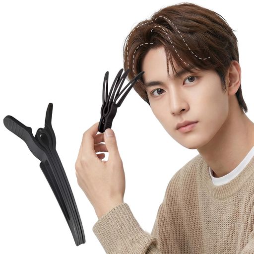 Hairpins - JOYSTECHヘアボリュームピンチャー2026新版前髪クリップ根元立ち上げクリップ毛流れセンターパートクリップボリューミーヘアぺたんこ髪ヒートレスカールヘアボリュームレディーメンズふ…