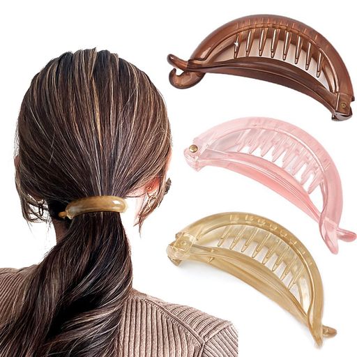 🌷【シンプルながらエレガント半月タイプヘアクリップ】装飾のない艶のあるシンプルなデザインのヘアクリップ。さまざまな髪色に馴染みやすい、落ち着きのあるカラーを採用しており、大人っぽさをプラスできるのが魅力。落ち着きのある色合いなので、私服・フォーマルと幅広いコーデにマッチし、シンプル・無地だから毎日使える! 🌷【どんなヘアスタイルにも簡単使用】髪をひとつにまとめ、ヘアゴム代わりに挟むだけで、いつものアレンジがワンランク上の仕上がりに。低めのポニーテールのほか、ミディアムヘアのハーフアップをする際に大活躍のヘアクリップ。手軽におしゃれなヘアアレンジがしたい方や、ヘアクリップ初心者の方におすすめ。 🌷【しっかり留める・跡がつかない】コンパクトな見た目だけど、半月タイプテールクリップは髪の量が多い方でもしっかり留められる。またコーム部分がやや長いため、髪の量を問わずしっかり留められる。ヘアゴムを使わなくてもしっかり髪留めできるので、髪に跡が付きにくい。 🌷【どんなシチュエーションにも使える】様々なシーンに馴染みやすい落ち着いたカラー展開、シンプルなデザインが普段使いにぴったりのテールクリップになる。