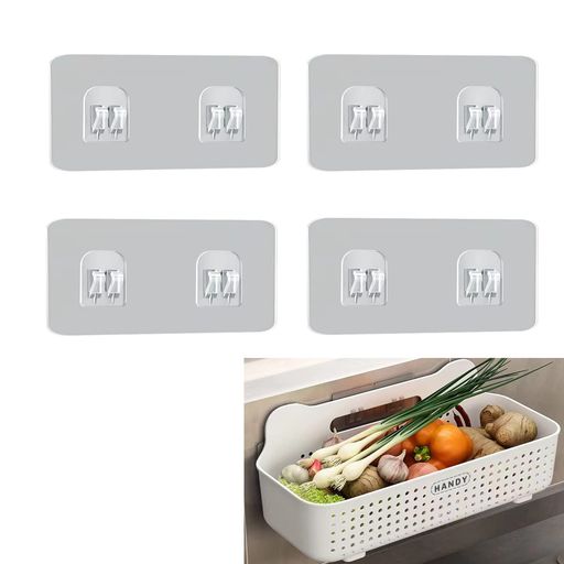 nalaina浴室ラックテープ(4枚セット)壁掛けラック用テープ強力粘着テープ裁断可壁掛けラック用テープ鉄棚固定風呂場洗面所防水貼り付け跡なし耐荷重10kg壁傷つけないトランスペアレント(3.0)