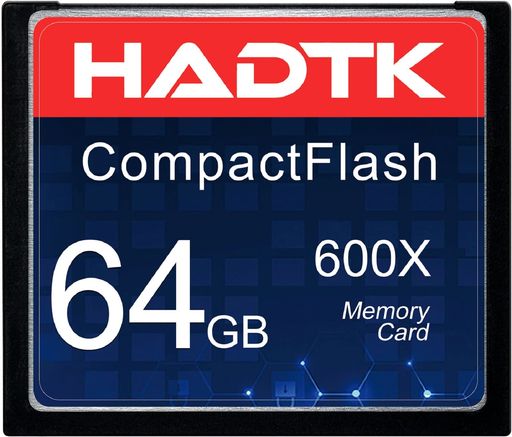 HADTK CompactFlash 64GB CFカード 600X コンパクトフラッシュ メモリカード 3年保証