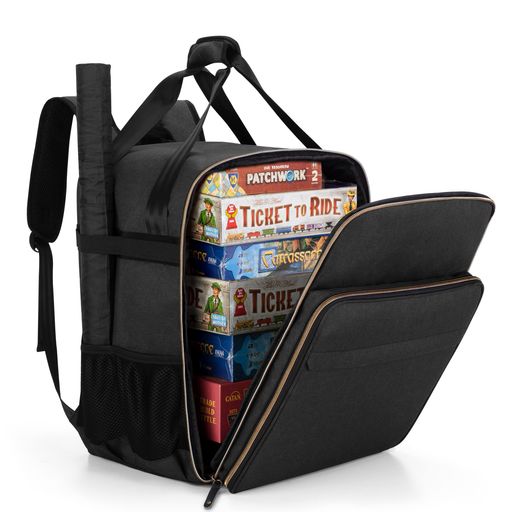 【大容量】:メインコンパートメント34cm*30.5cm*43cm。標準の12"* 12"(30.5cm * 30.5cm)ボードゲームに適しており、カタン/ウイングスパン/コードネーム/ito (イト)/ウボンゴ/サグラダなどと互換性があります。このボードゲームバッグは、お気に入りのボードゲームをすべて収納できます。 【高品質な素材】高品質のナイロン素材と撥水加工のポリエステルでを採用し、耐久性及び耐引裂性のある物です。ボードゲームをよりよく保護するために、すべての面にPEフォームが充填されています。 【多機能】フロントポケットには、メモ帳、ダイス、カードゲームなどを収納するためのメッシュポケットがあります。複数の弾性リングは、マーカー、サンドタイマー、またはスプレーボトルを整理するのに役立ちます。 【サイドポケット】:4つのサイドポケットには、ウォーターボトル、小さなカードゲーム、またはプレイマットを収納できます。マットを収納するためのマップスリーブもあります。 【持ち運び便利】:サイズ:35CM*32CM*47CM。このボードゲーム収納バッグはゲーム愛好家への素晴らしい贈り物です。