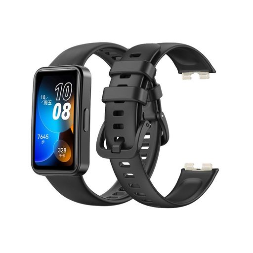 [サムコス]HUAWEIBAND8/9交換バンドシ2個セット替えベルト交換用ベルTPU通気性防汗柔らかいシリコン製調節可能取付簡単クイックリリース機能(黒)