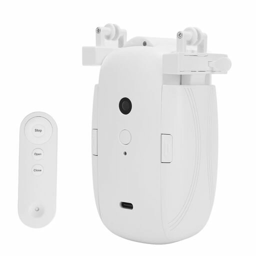 自動カーテンオープナーとスマート電気カーテンモーターサポートアプリ音声タイマーライトセンサーリモートコントロールロマンロッド用の静かな電気カーテンロボット、T、U字型トラ…
